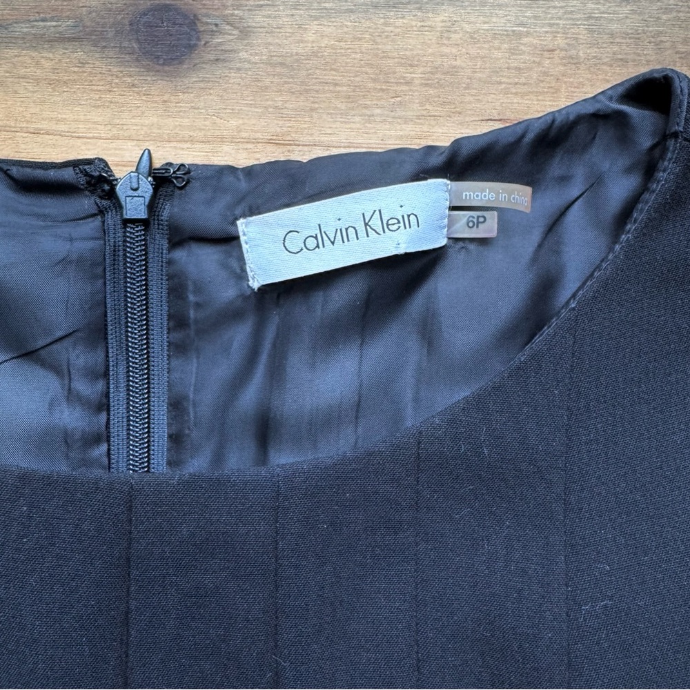 Calvin Klein Black Midi Dress 6P - Picture 3 of 4
